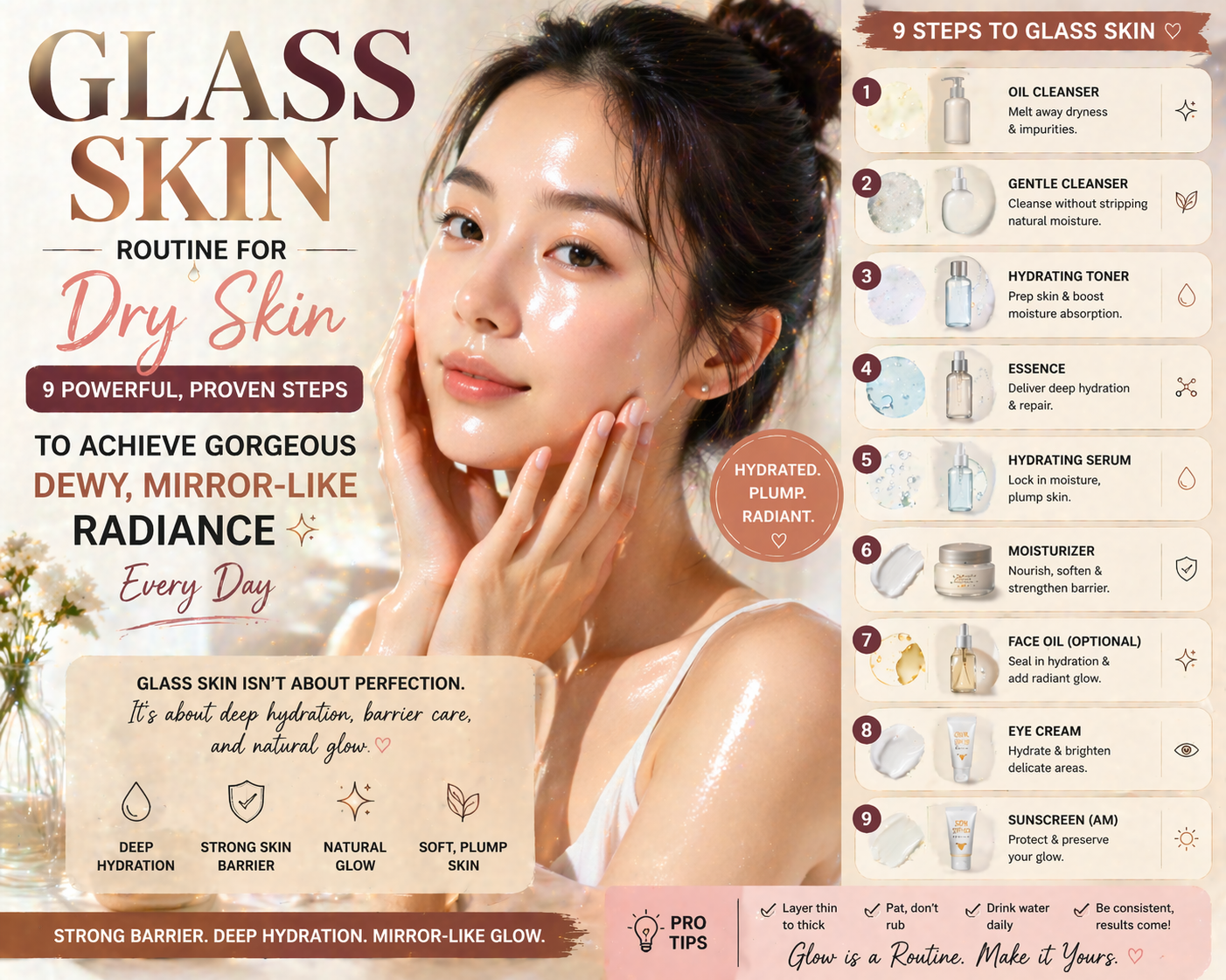glass skin routine for dry skin