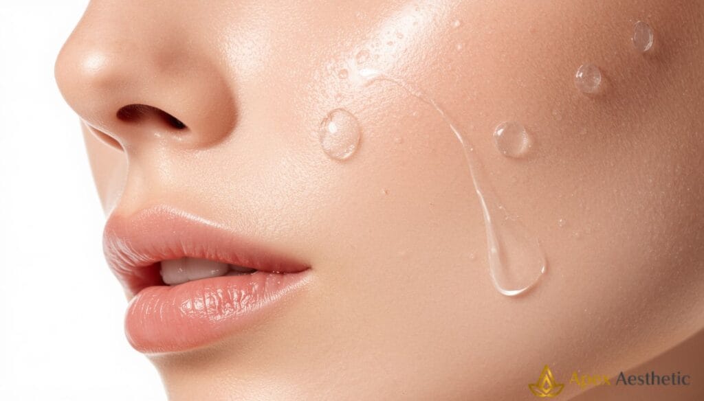 Niacinamide skincare routine showing healthy skin, Vitamin B3 serum, dermatologist-inspired skincare products, and daily skin barrier care for brighter, healthier-looking skin.